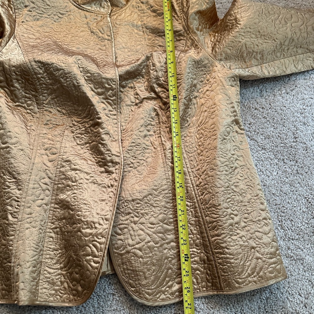 Kate Hill Metallic waffle Gold Jacket size 1X, Preloved excellent condition - Picture 10 of 11